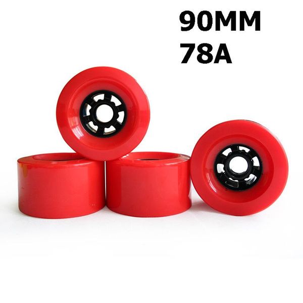 

skateboarding 4pcs 90*52mm large wheel 78a electric scooter skateboard wheels cruiser penny board skate boards replacement part supply
