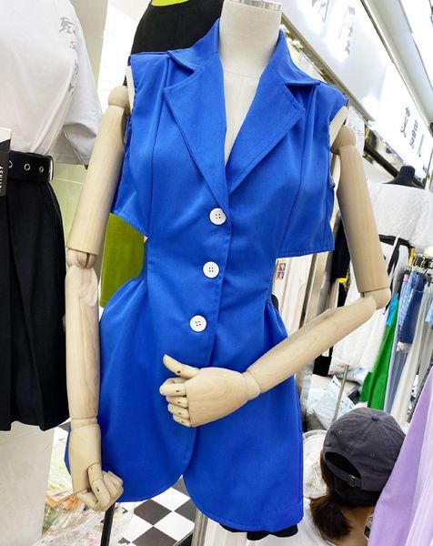 

women's vests getspring women vest simple waistcoat long coat sleeveless hollow out black 2021, Black;white