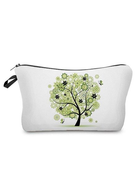 

casual printing tree cosmetic organizer bag waterproof storage bags for women women's makeup small toiletry & cases
