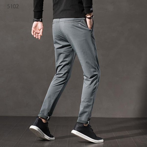 

hazzy hagis 2021 spring and summer korean men's stretch casual pants, Black