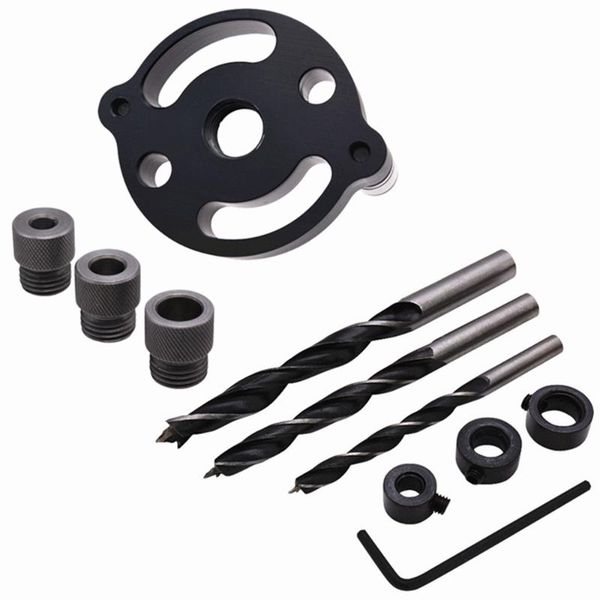 

professional drill bits 11pcs woodworking pocket hole jig kit locator self centering guide wood panel straight puncher carpentry tools