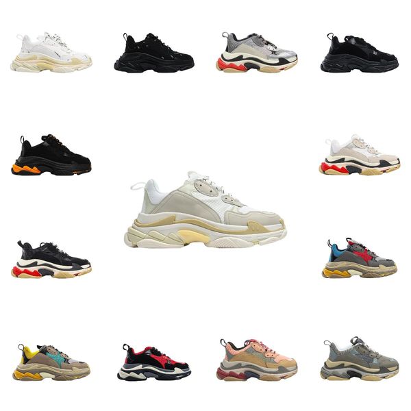 

triple s luxury 17fw retro hommes femme old daddy shoe chaussures sneakers white black baskets men women fashion trainers casual shoes