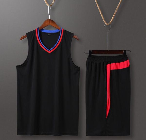 

5645 546456 blank custom jersey leave message in order size s-3xl white red grey men women youth, Black;red