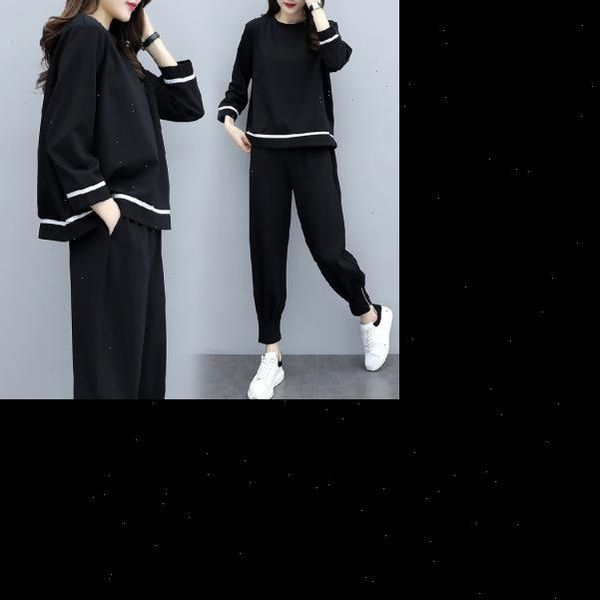 

herfst en winter koreaanse stijl women tracksuits losse pak afslanken mode vrouwen casual lange mouw enkel broek tweedelige sets, Gray