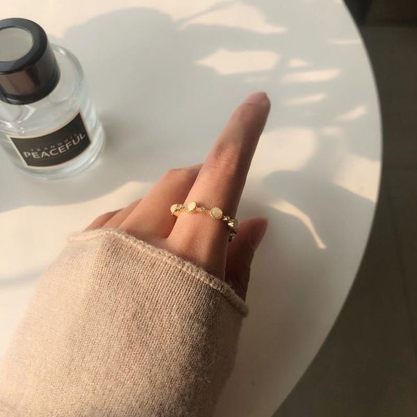 

wedding rings 2021 luxury zircon design gold open ring for woman fashion korean jewelry party unusual finger, Slivery;golden