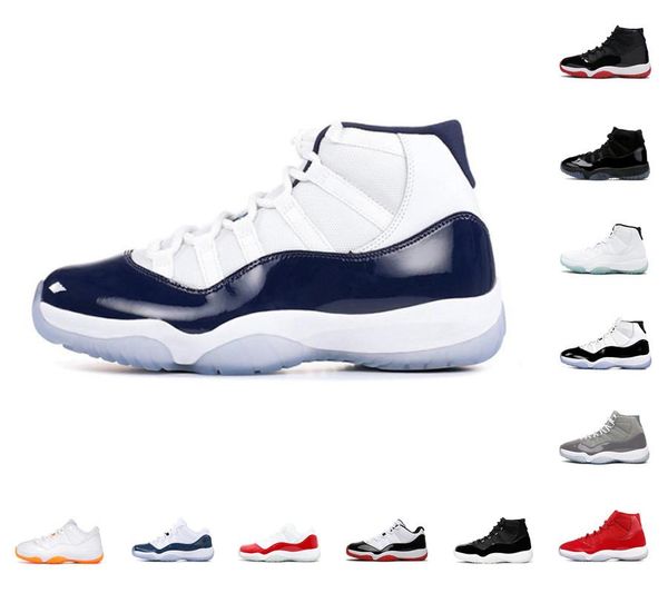 

jumpman 11 high basketball shoes 11s men women low legend blue citrus concord bred jubilee 25th anniversary gamma cool grey gym red unc mens, Black