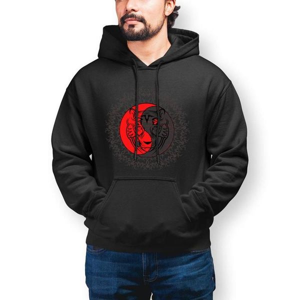 

men's hoodies & sweatshirts yin yang cotton outdoor pullover hoodie autumn long length nice oversized mens, Black