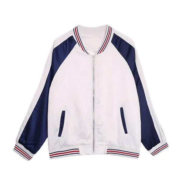 

short jacket female spring autumn clothes korean students loose 2021 harajuku all-match baseball uniform street women's jackets, Black;brown