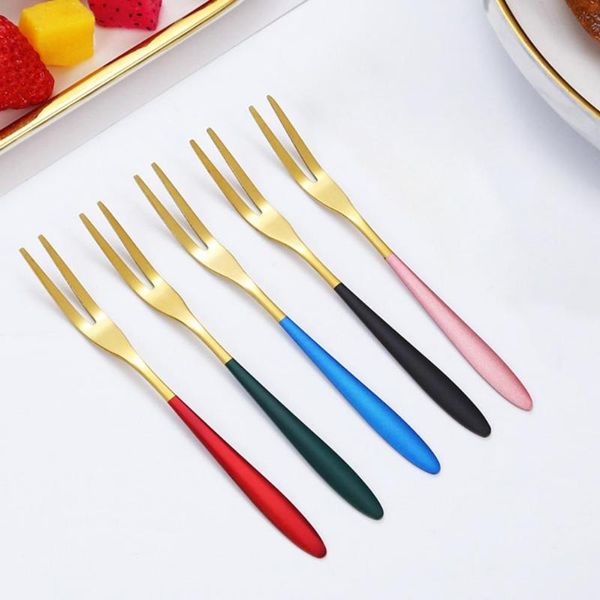 

spoons useful anti-rust cake dessert salad tableware fruit forks for indoor
