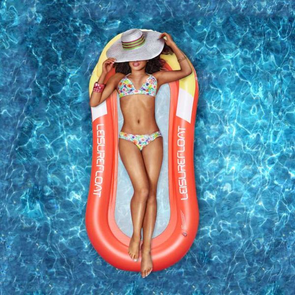 

water hammock swimming pool beach in air mattress lounger floating sleeping cushion foldable inflatable floats & tubes