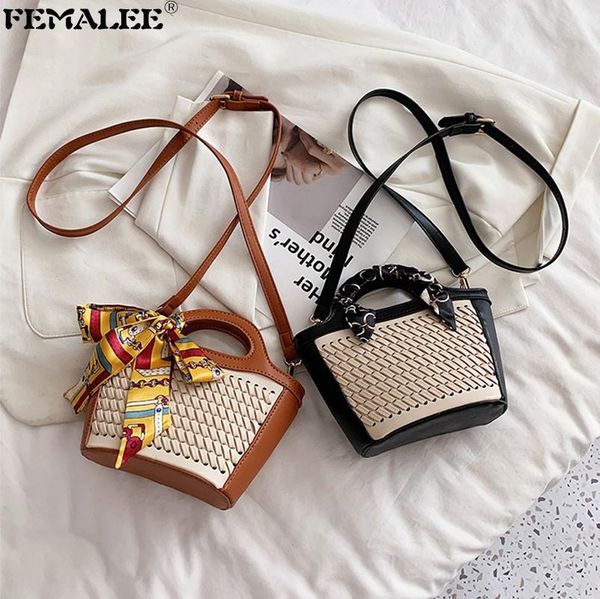 

shoulder bags french style scarves totes bucket purses for women leisure ladies crossbody bolsa 2021 ins fashion female hand