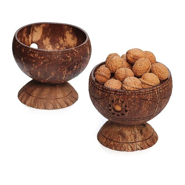

dishes & plates nut basket fruit plate natural bowl creative coconut shell dry popcorn tableware