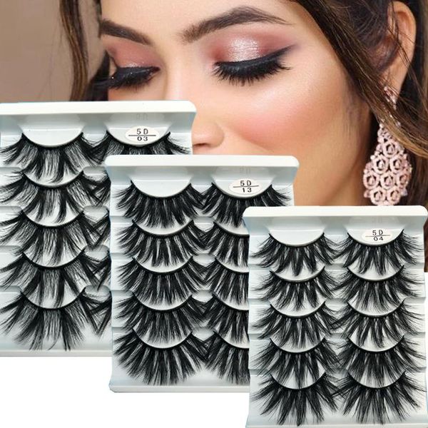 

tongwin 5pairs pack false eyelashes maquiagem make up fake mink lashes cross silk eyelash extension