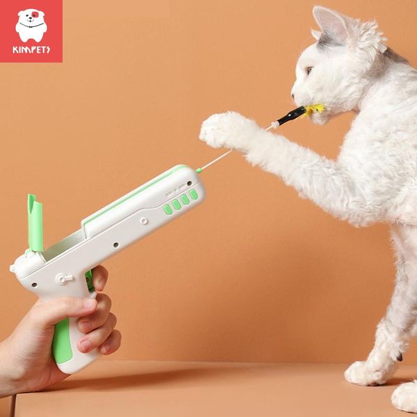 

plastic feather teases cat safe abs material pet interactive creative replaceable gun toy toys