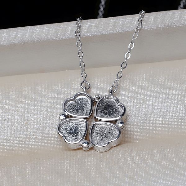 

diy accessories s925 silver heart-shaped cover chain bottom tire hair dual-purpose empty support one two wearing