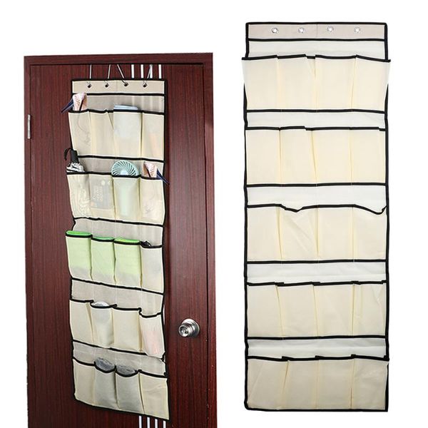 

grid foldable hanging bag nail for wardrobe wall door back underwear sock tie shoe storage organizer boxes & bins