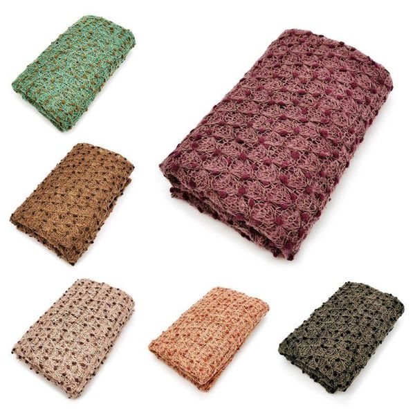 

blankets & swaddling born pography props baby kids knit wrap cloth swaddle po accessories