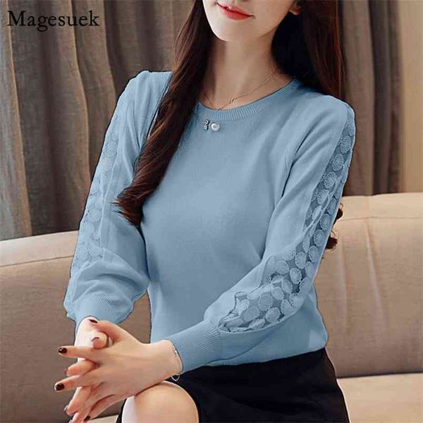 

autumn casual women blouses fashion elegant blouse winter o-neck long sleeve shirt blusas mujer 6234 50 210512, White