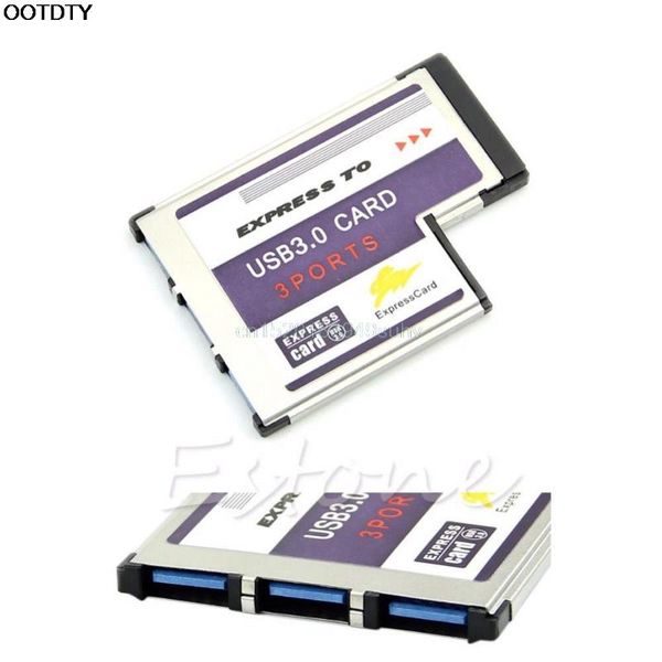 

hubs 54mm express card 3 port usb 3.0 adapter expresscard for lapfl1100 chip - l059
