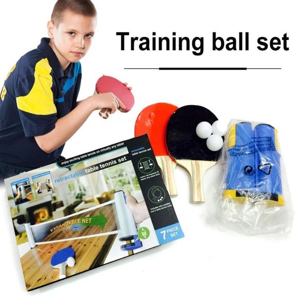 

table tennis raquets retractable net portable pong indoor outdoor bat pingpong training accessories set dropship