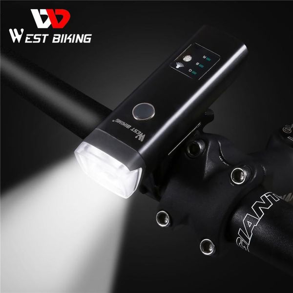 

bike lights west biking intelligent bicycle light sensor auto lamp waterproof usb rechargeable cycling warning 4 modes