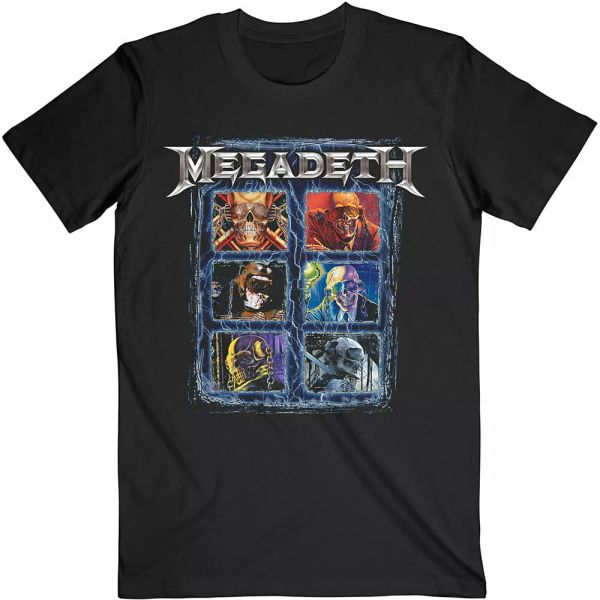 

megadeth vic head grip official t-shirt men unisex, White;black