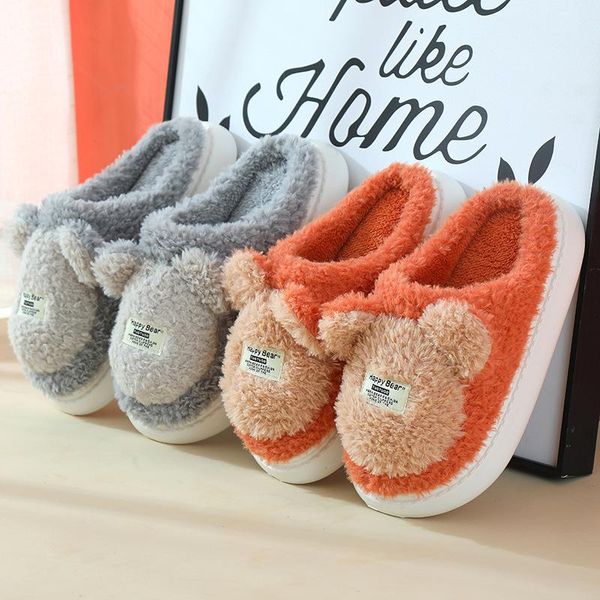 

slippers women home indoor cozy warm hairy flat shoes leopard fluffy plush floor slides ladies furry faux fur cotton, Black