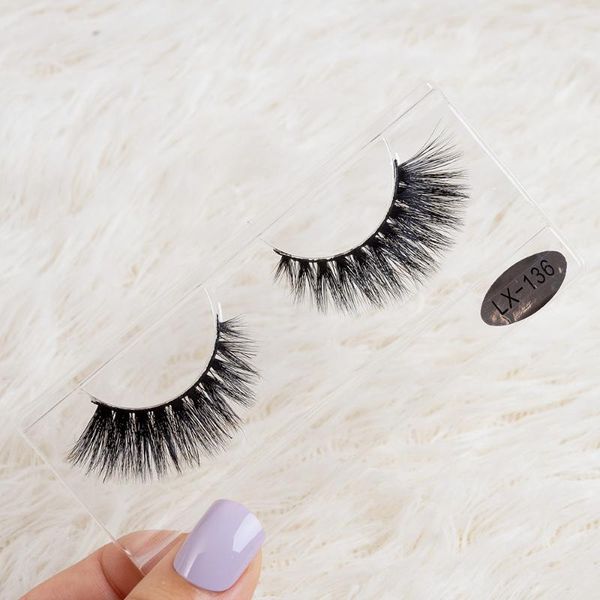 

false eyelashes mink 3d lashes natural flutter thick cruel-makeup cilios