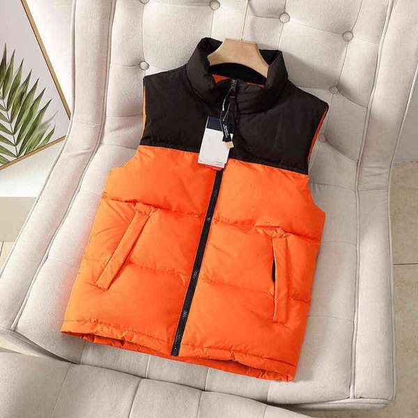 

fashion vest man down vests waistcoat printing mens feather jacket autumn and winter letter printing bodywarmer outdoor couples keep warm, Black;white