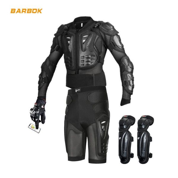 

full body protection motorcycle armor suit protective jacket knee shorts set motocross racing protector adult's