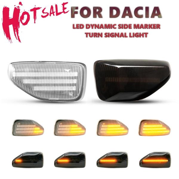 

2pcs led dynamic side marker lights arrow turn signal blinker lamps for dacia duster logan mcv 2 sandero stepway 2012-2021 emergency