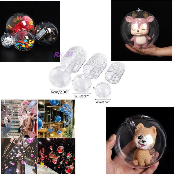 

30pcs bruiloft christmas tree ball ornament decor exquisite transparent clear plastic snooting button holle bonbondoos holle ball