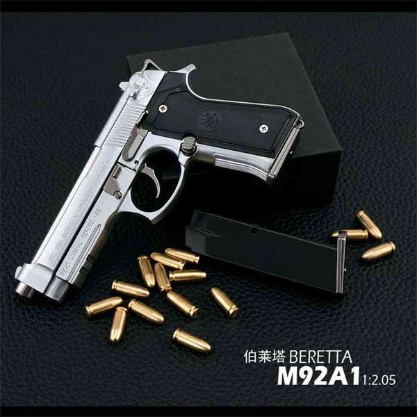 

1: 2.05 all metal gun model beretta 921 large throwing shell children's alloy detachable and non launching