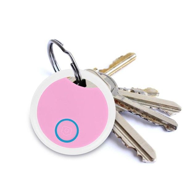 

keychains car keychain tracker mini anti-lost waterproof bluetooth locator tracer for pet dog cat kids wallet key collar accessories, Silver