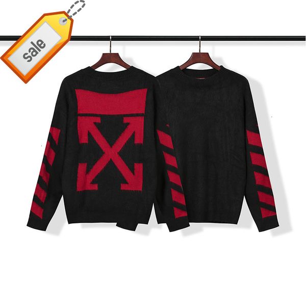 

high autumn and winter new quality correct version off- wh@e mohair black knitted sweater, White;black