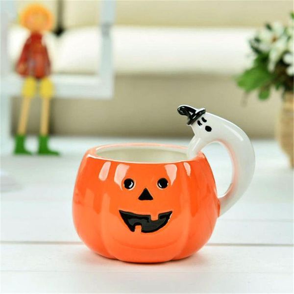 

mugs halloween pumpkin coffee gifts hand crafted ceramic milk cup funny for kids novelty tea water gift