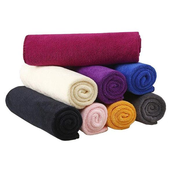 

towel absorbent polyester kam sanded it will take the soft dry hair fiber cloth wholesale and custom 30* 70cm 63g/pcs