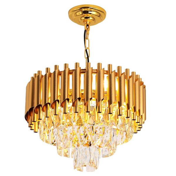 

pendant lamps modern luxury crystal light chandelier round flush mount ceiling lighting fixture for living room din