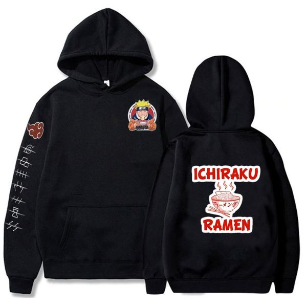 

hoodie naruto autumn and winter plush printed student sweater female, Black