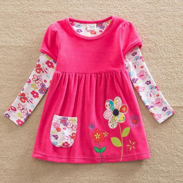 

clothing sets retail baby girl clothes long sleeve girls dress flowers kids clothing princess dresses a-line children ld6660 1j8y, White