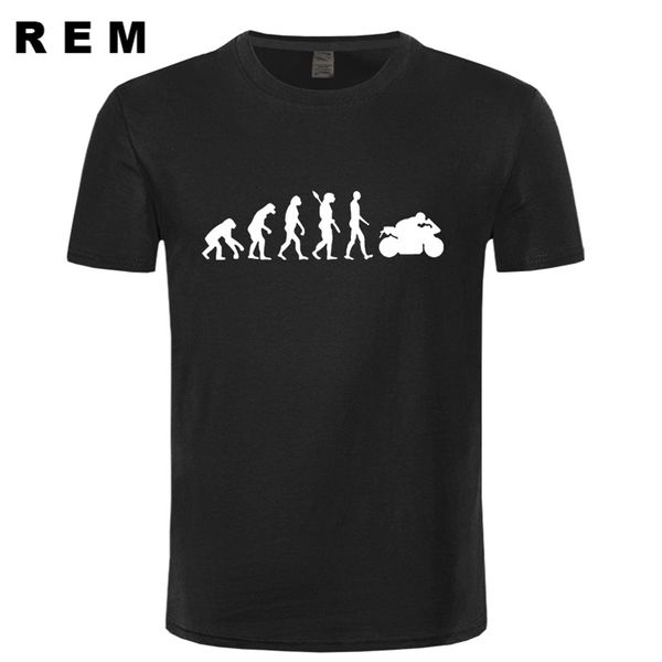 

motorbike t shirts men motorcycle ape to evolution t shirt summer short sleeve o-neck cotton men fahion t-shirt 210409, White;black