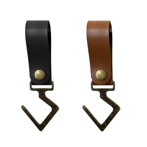 

hooks & rails outdoor camping leather hook s type clothes towel storage rack kitchen pot pan hanger portable hiking supplies