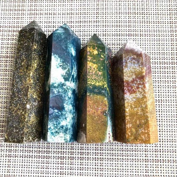 

ocean jasper wand point natural stones quartz mineral crystal healing gemstones home decorations decorative objects & figurines
