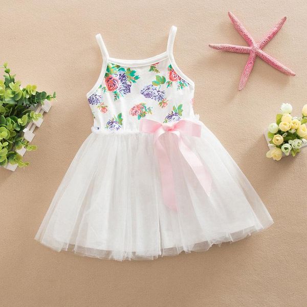 

girl's dresses 2021 princess girls dress printed sleeveless a-line children summer styles casual kids girl, Red;yellow