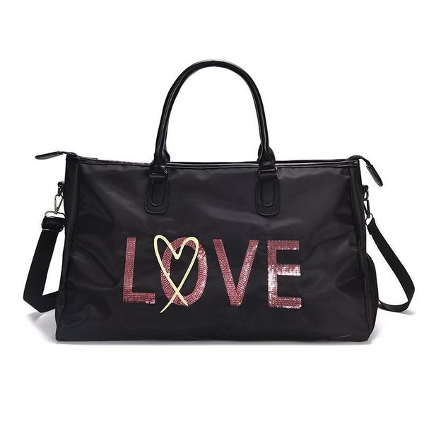 

large waterproof travel bags with shoes position women sport bag cute love letter capacity woman big luggage duffel