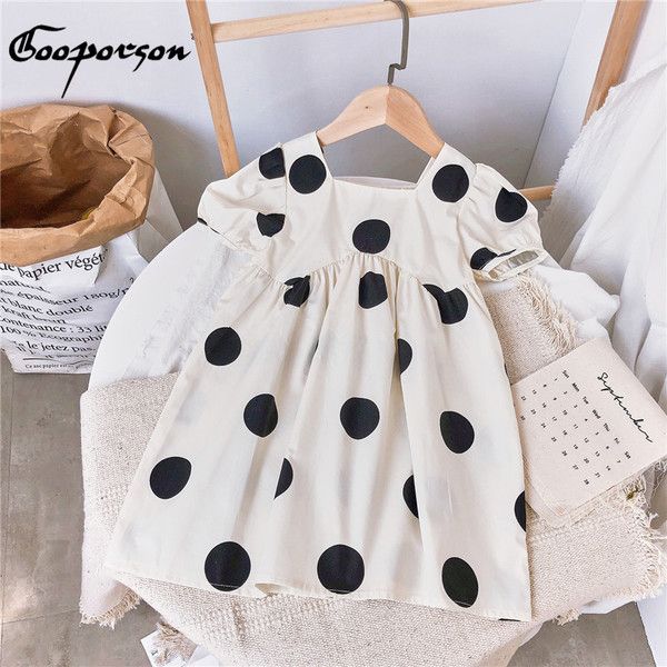 Gooporson Kinder Kleider für Mädchen Sommer Mode Koreanische Punkte Prinzessin Kleid Elegante Vestidos Hübsche Kleine Kinder Kostüm Q0716