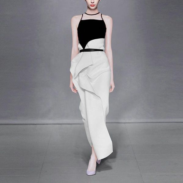 

women's suits & blazers 2021 summer fashion ladies sets temperament two piece strapless skirts dress in, White;black