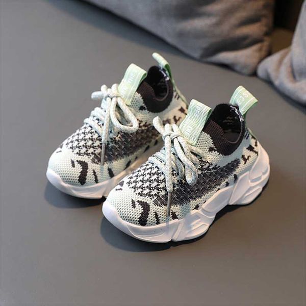 

spring/autumn kids shoes boy girl sport fashion knitting breathable soft bottom children sneakers athletic & outdoor, Black