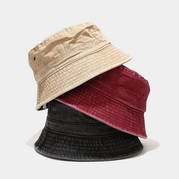 

wide brim hats men's bucekt hat retro fisherman stitching denim women's summer beach cap travel sun protection panama, Blue;gray