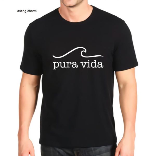 

men's t-shirts lasting charm t-shirt fashion printed pura vida poison for surfe makeup ts people loss, White;black